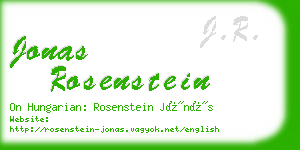 jonas rosenstein business card